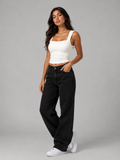 Square Neck White Top