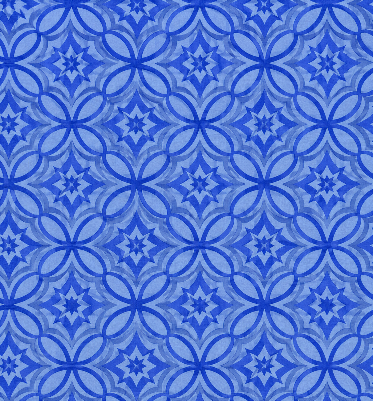 Blue Pattern Swimming Suit