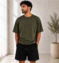 Olive Green Plain T-shirt