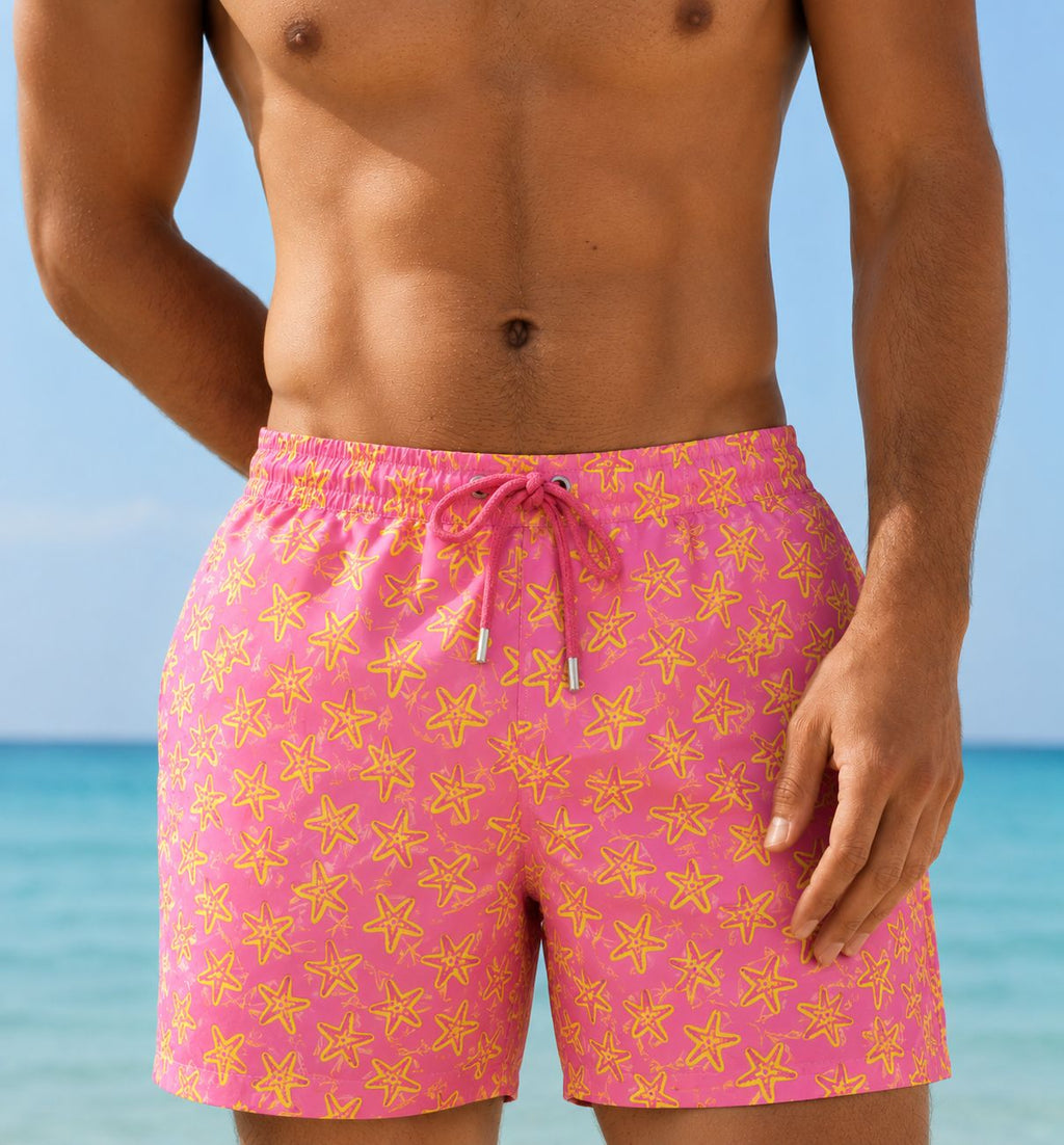 Pink Pattern Swimming Suit