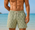 Green Pattern Swimming Suit