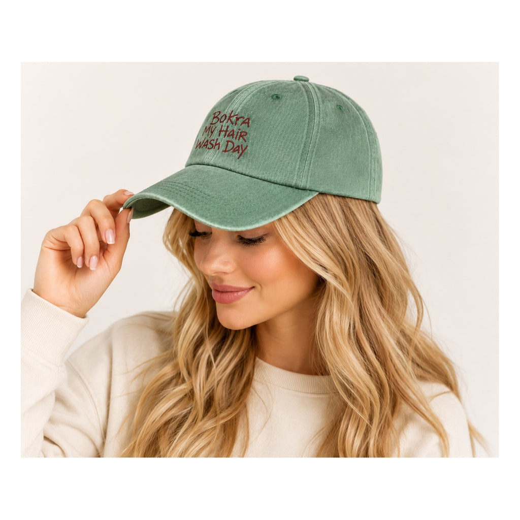 Bokra My Hair Wash Day Green Cap