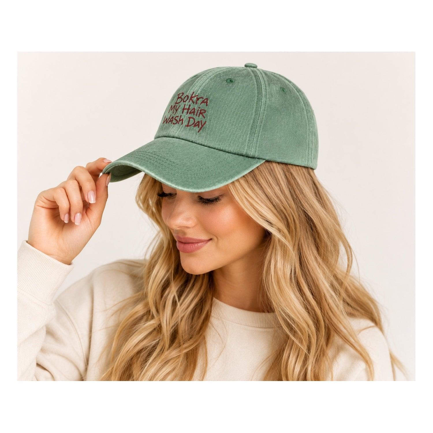 Bokra My Hair Wash Day Green Cap