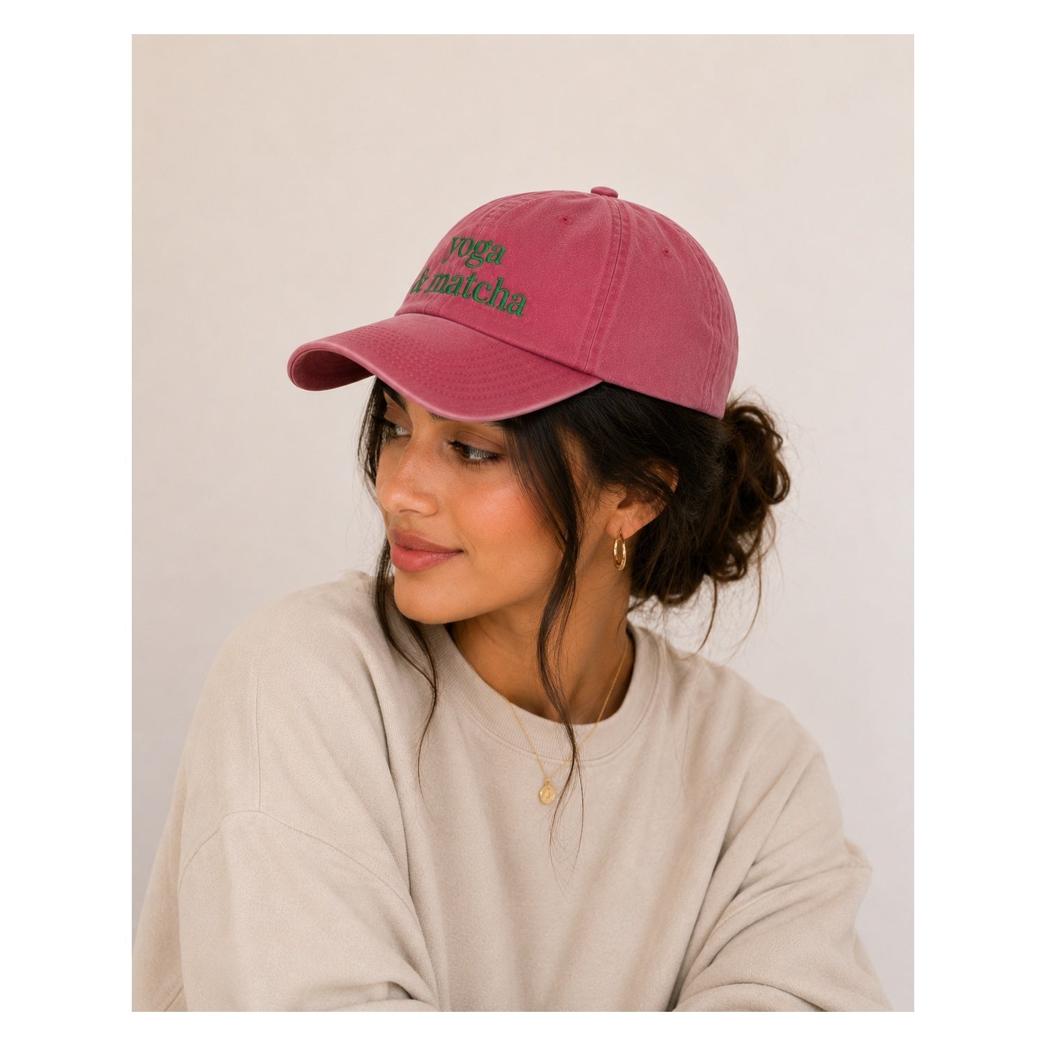 Yoga & Matcha Burgundy Cap