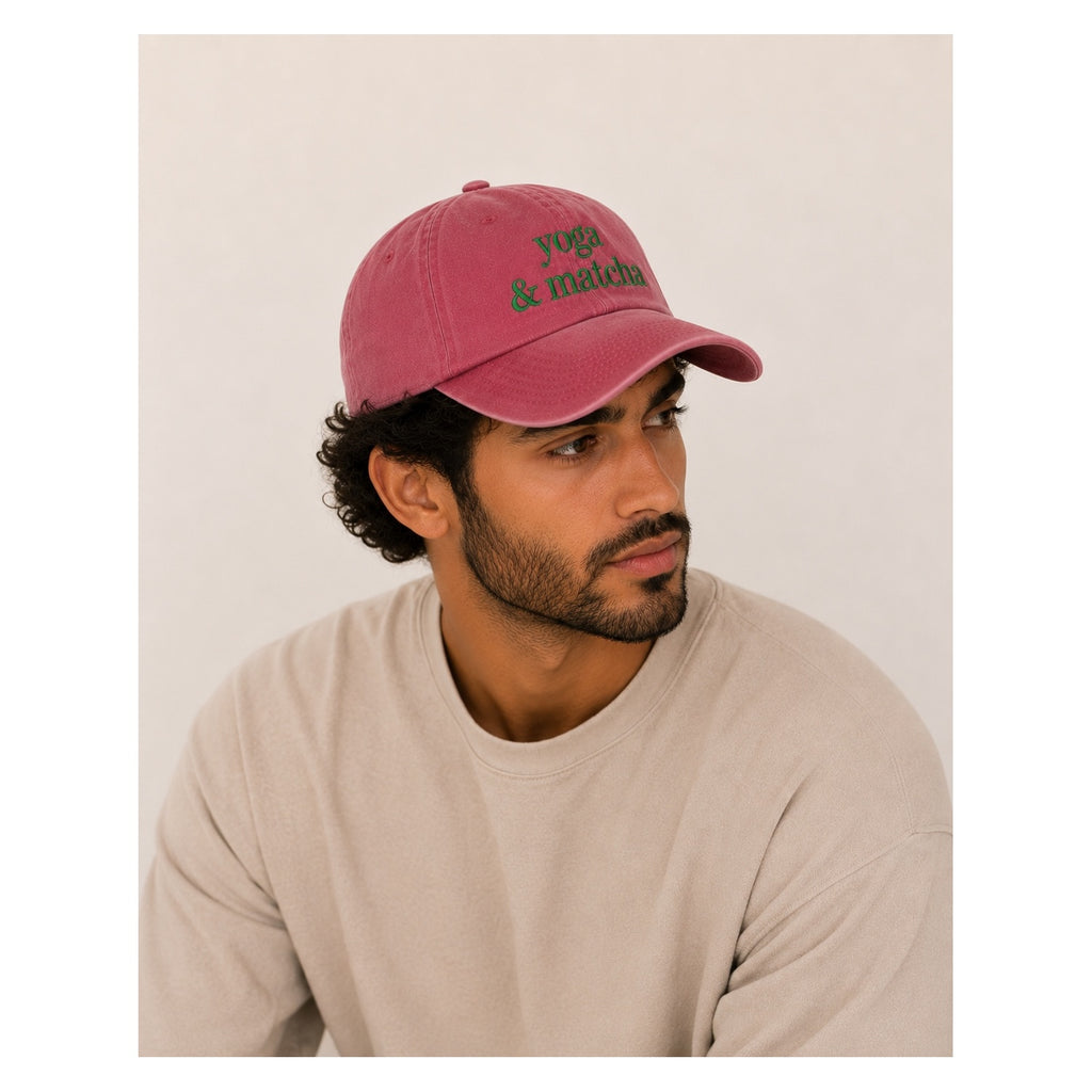 Yoga & Matcha Burgundy Cap